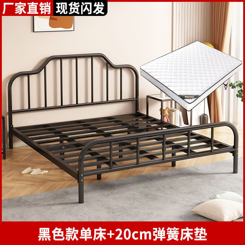 寝室用アイアンベッド プリンセスベッド シングル 1m アイアンベッド棚 ホームレンタルルーム 1.35m ダブル モダン|undefined