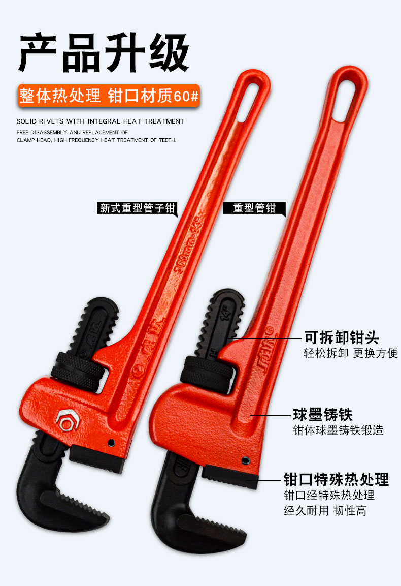 威达管钳 管子钳喉钳牙钳水管扳手家用水管钳快速小管丝夹钳-阿里巴巴
