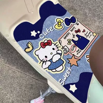 Avtomobil döşəmə paspasları — Self-Cutting Decorative Floor Mats, Easy to - zx-cartoon-electric-foot-mat-10-3060-silk-circle-small-self-cutting