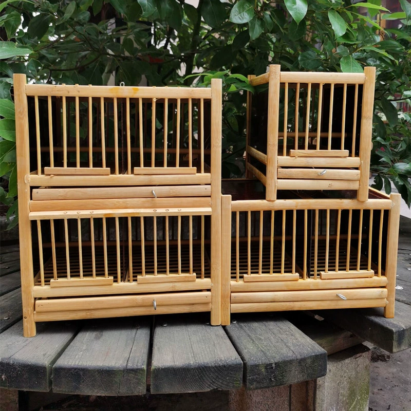 Широкая рядная клетка две сетки четыре сетки Дрозд птица клетка транспорт вверх по горе переноска клетка бамбуковая клетка ходьба сырой птицы птица маленькая квадратная клетка