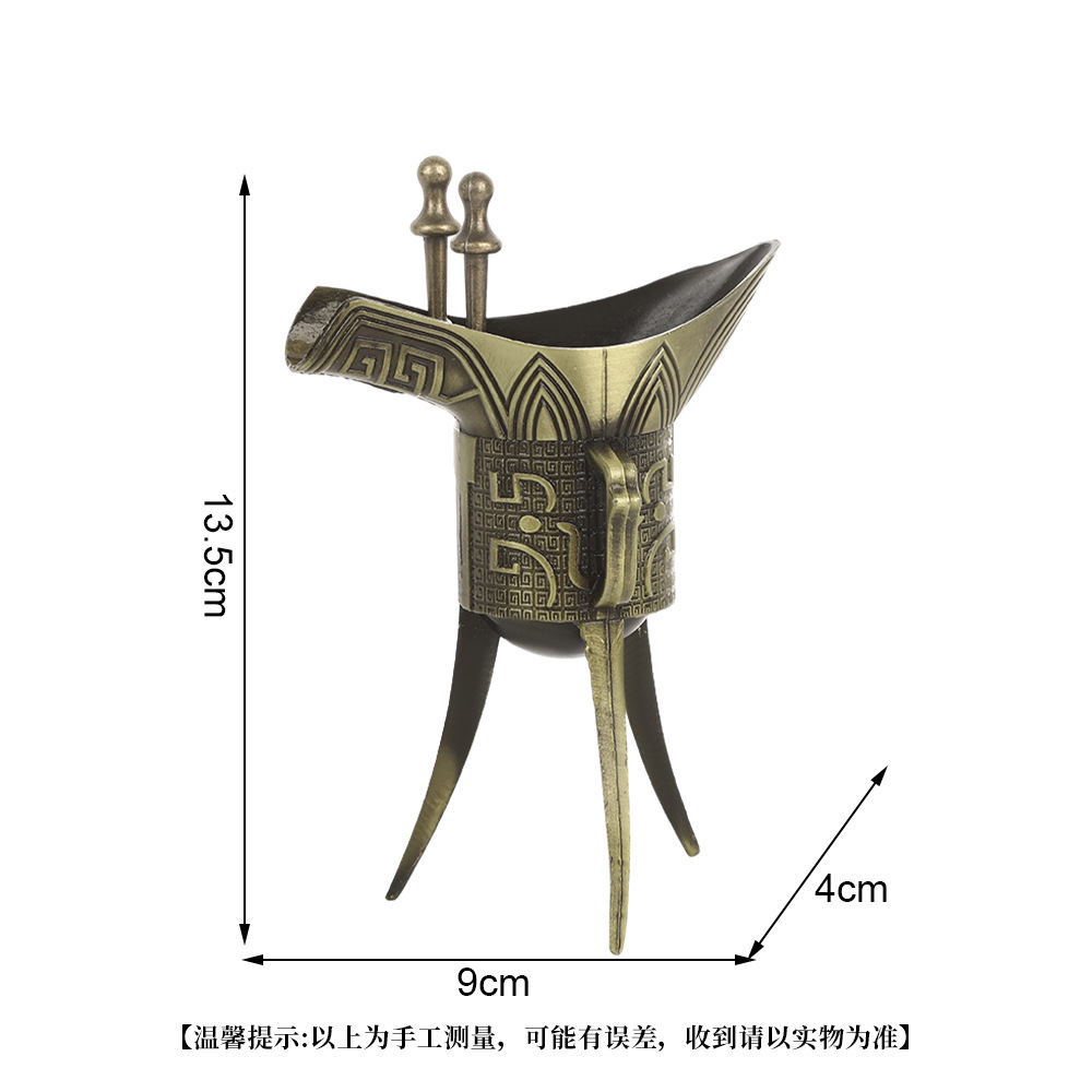 Creative imitation bronze triangular cup collection souvenir gifts…