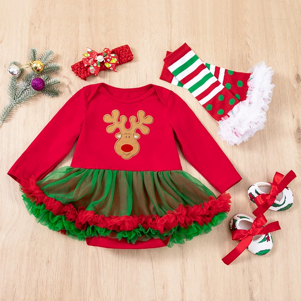 Christmas cartoon set, 4 piece set