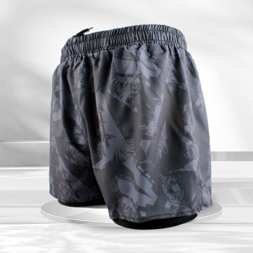 Men's sports shorts, popular summer double-layer quick-drying swimming trunks, anti-embarrassing swimming trunks, running fitness training shorts