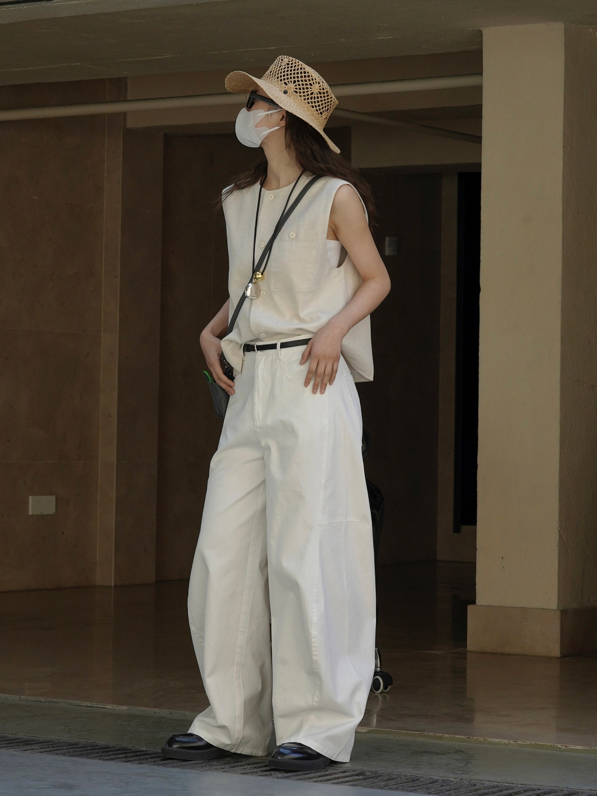 Breathable summer design crooked light and thin casual trousers