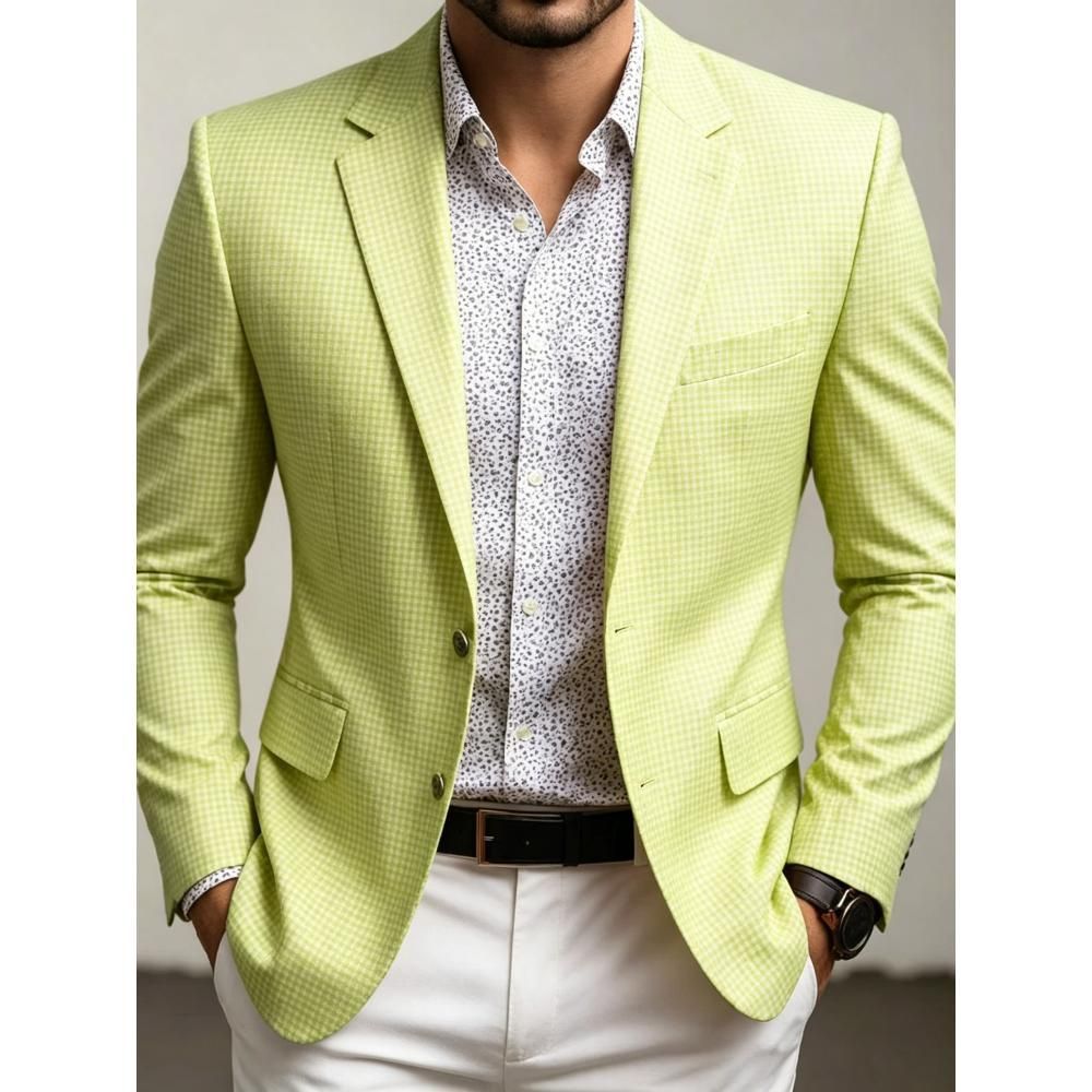 Hombres delgados trajes casuales impresión 3D clásica versátil primavera y otoño chaqueta de trajes transfronterizos Gran Bretaña spot