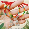 Silver lock pull thin ethnic style [1 item]