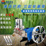 皮带款26型60型三缸不锈钢陶瓷柱塞泵免黄油打药泵农用果树园林喷