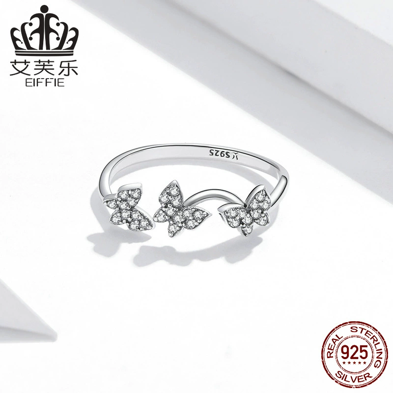 艾芙乐 Ring, jewelry with zircon, silver 925 sample