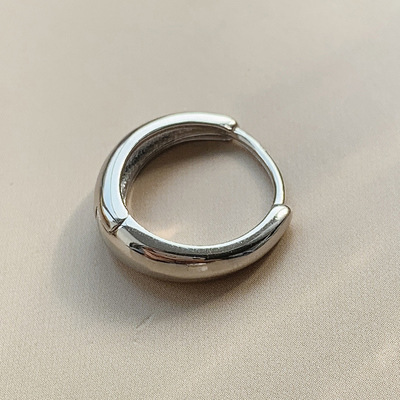 S925 aguja de plata personalizada círculo pendientes mujer Corea del Sur temperamento nicho diseño sentido círculo red círculo rojo pendientes