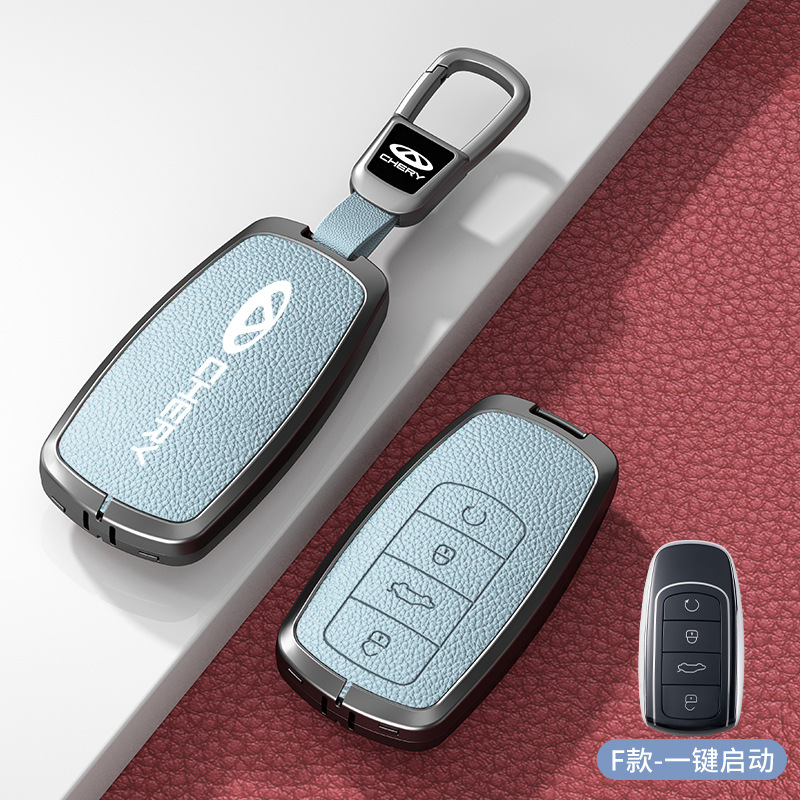 F 모델 파란색 아연 합금 쉘 + 자동차 로고 사각형 버클