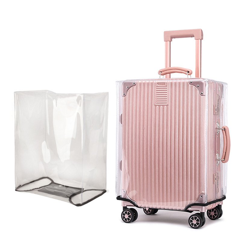 Cubierta de la caja de la carretilla cubierta protectora del equipaje maleta de PVC transparente caso de cuero cubierta de polvo cubierta del equipaje al por mayor