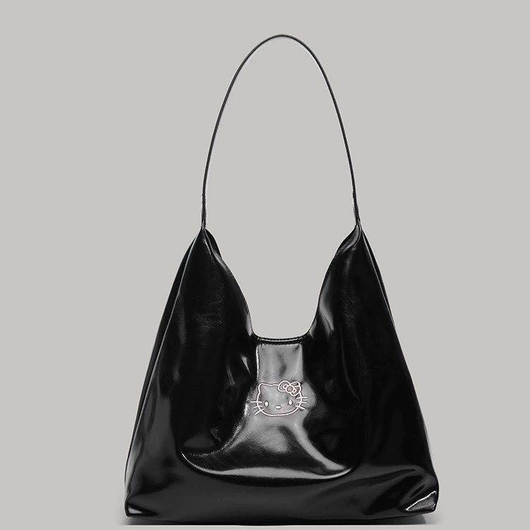 Hello Kitty, небольшая дизайнерская сумка на плечо, сумка через плечо, высококачественный стиль, с вышивкой