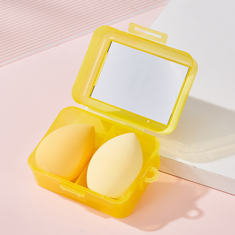Nuevo conjunto de huevos de belleza con espejo 55 cepillo con cabeza de hongo de gota de base cepillo de huevo de belleza polvo de polvo de maquillaje