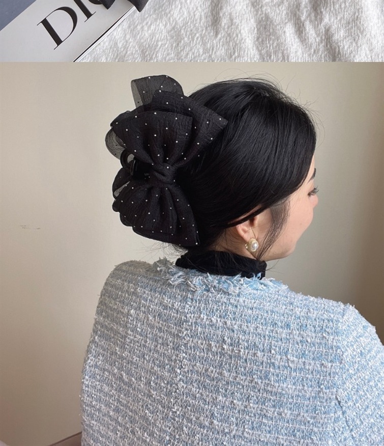 Simple Style Bow Knot Cloth Patchwork Hair Claws display picture 2