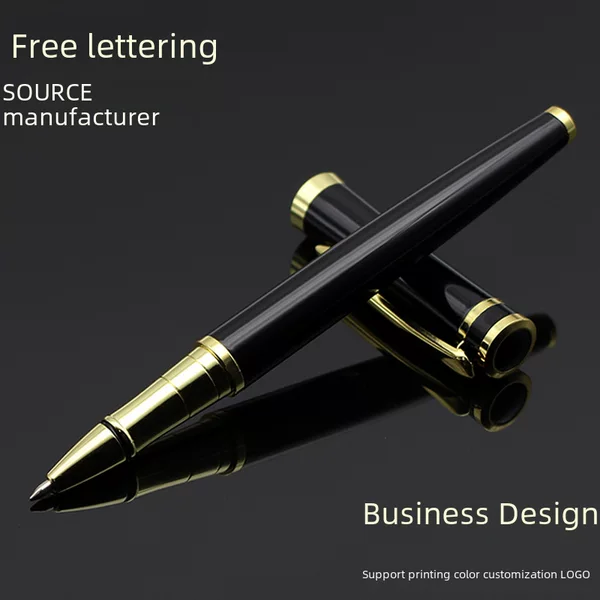 Black gel pen business metal signature pen pen lettering gift advertising ball pen spot manufacturers wholesale