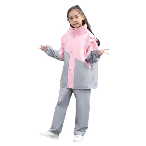 Children's raincoat and rain pants set split for primary and secondary school students, boys and girls, middle-aged and older children, full-body waterproof jacket cross-border