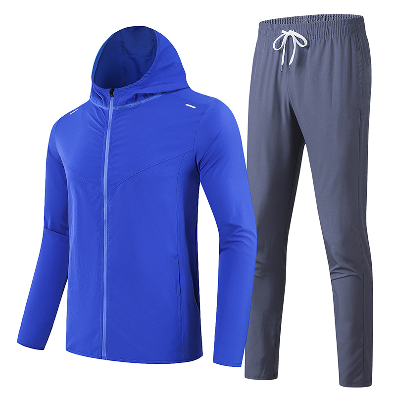 Traje deportivo de carrera de verano Chaqueta de secado rápido para hombres Nuevo entrenamiento de carrera matutina Montar ropa de protección solar Montañismo ropa transpirable image 10