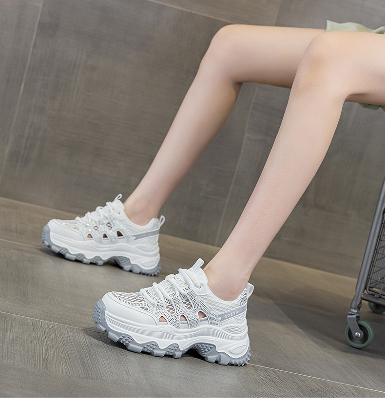 Giày sneaker nữ đế dày tăng chiều cao lưới thoáng khí mùa hè 2026 — Trắng 5075, Champagne 5075, Tím 5075 chi tiết 27