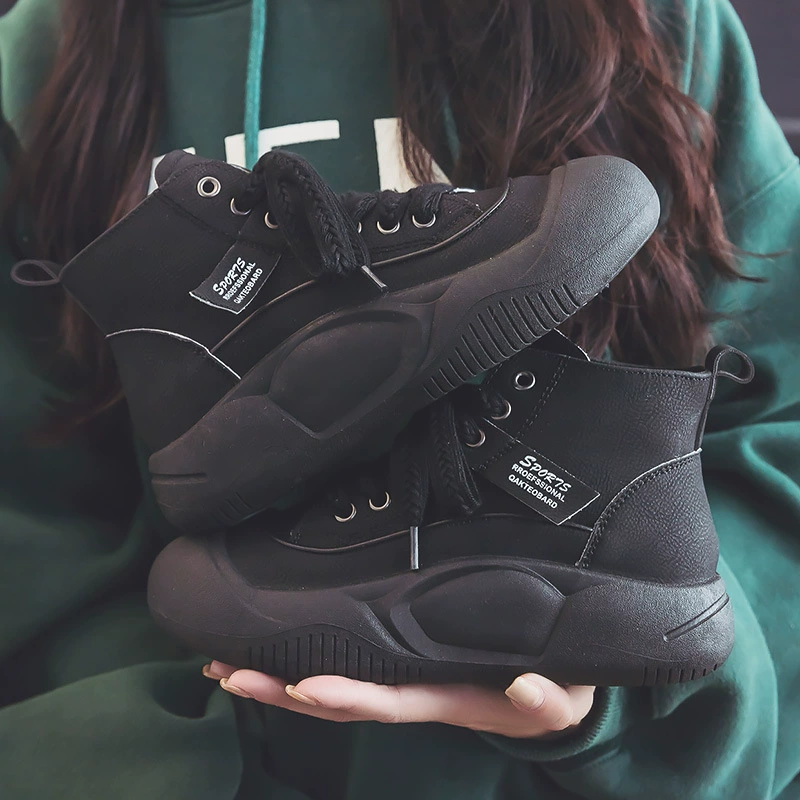 High low boots, footwear, universal sneakers for elementary school students, Korean style, bread