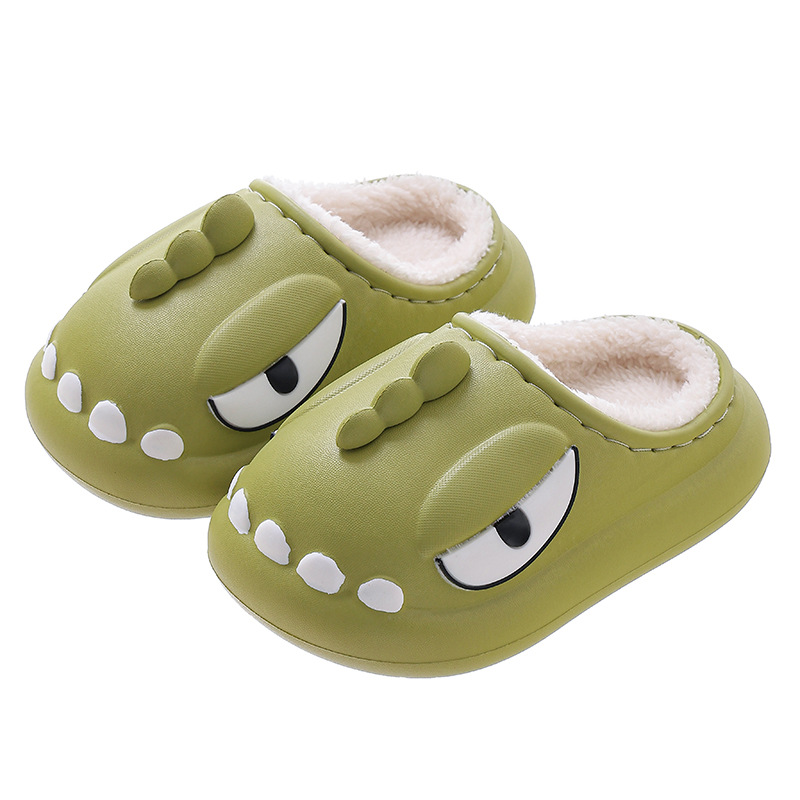 Zapatillas de algodón para niños de invierno, niños y niñas, zapatos de algodón cálidos, EVA impermeable para padres e hijos, bolsas de tacones para bebés