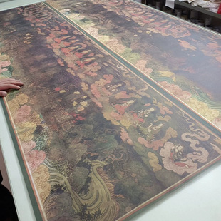 Buddha Statue Painting Fahan Temple Mural Attending the Meeting, Chinese and Western Calligraphy and Painting, Authentic Chinese Painting, Giclee Antique Painting Core Decorative Painting