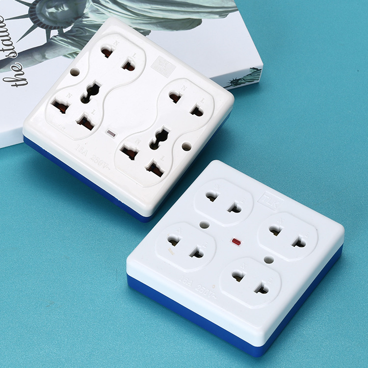 跨境外贸泰国欧式8孔插排 纯白色十孔插线板插座无线排插厂家直供