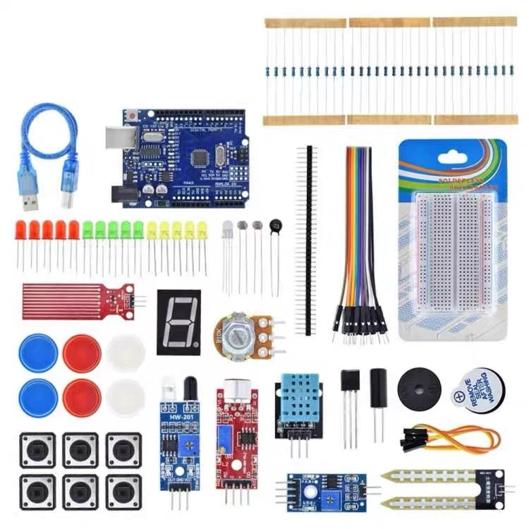 Breadboard Starter Kit (UNO R3 compatible) Maker 400-hole — Sensors, LEDs, Cables