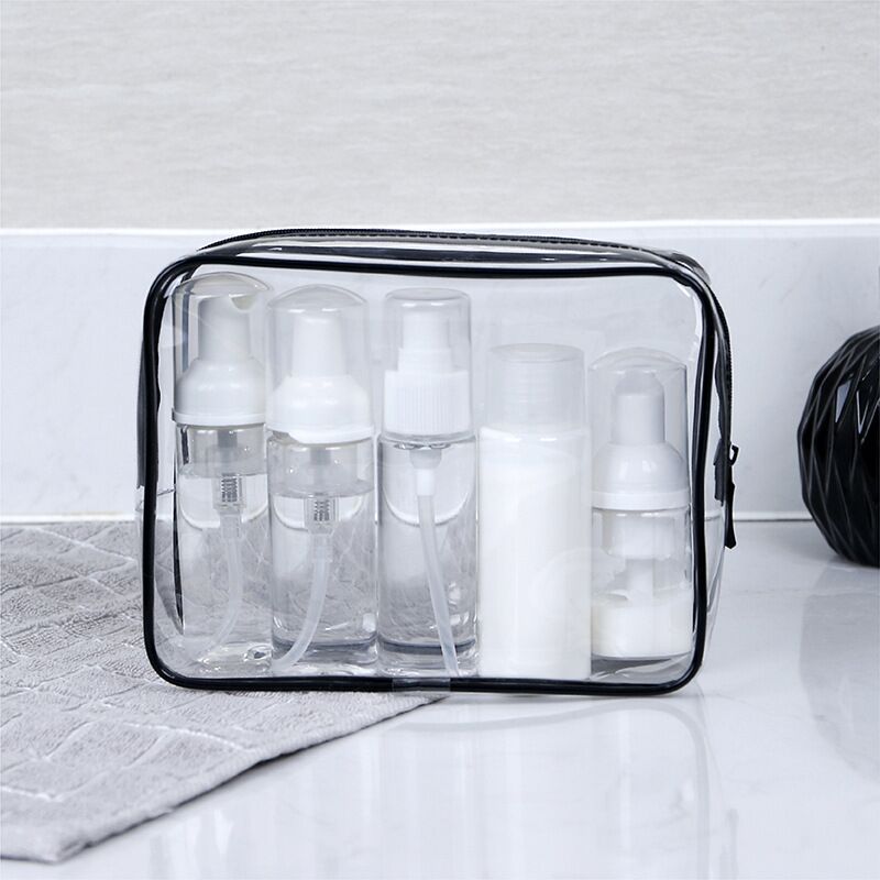 High-value multi-functional large-capacity transparent waterproof toilet bag travel convenient PVC women's makeup storage bag