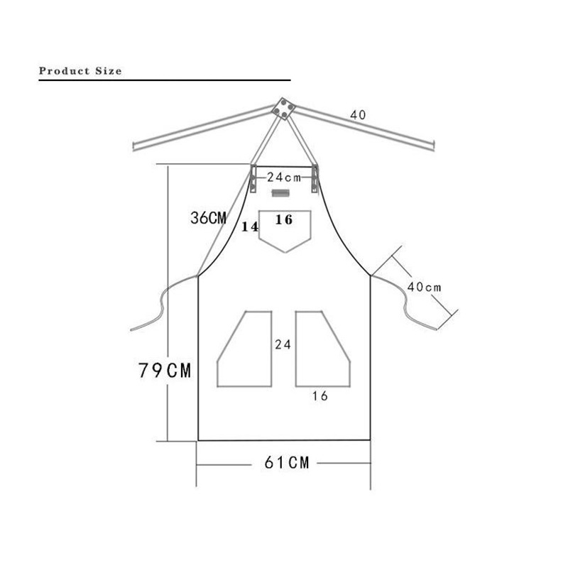 Comercio exterior delantal de lona gruesa bolsillo de cuero logotipo personalizado para herramientas de carpintería jardinería guardapolvos delantal al por mayor