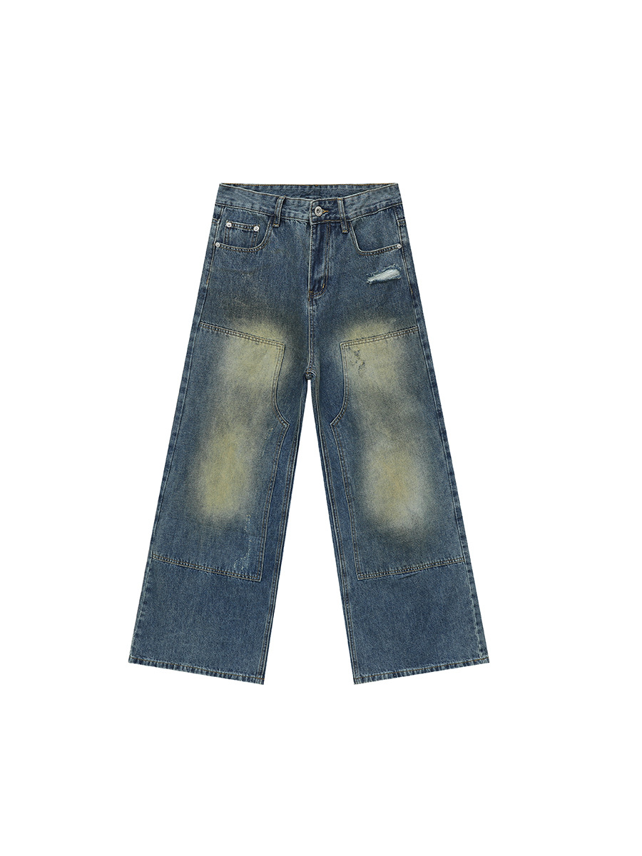 MTLCLOTHES Ropa de hombre | 2024 primavera nuevos productos retro street costuras agujeros desgastados jeans de diseño de moda