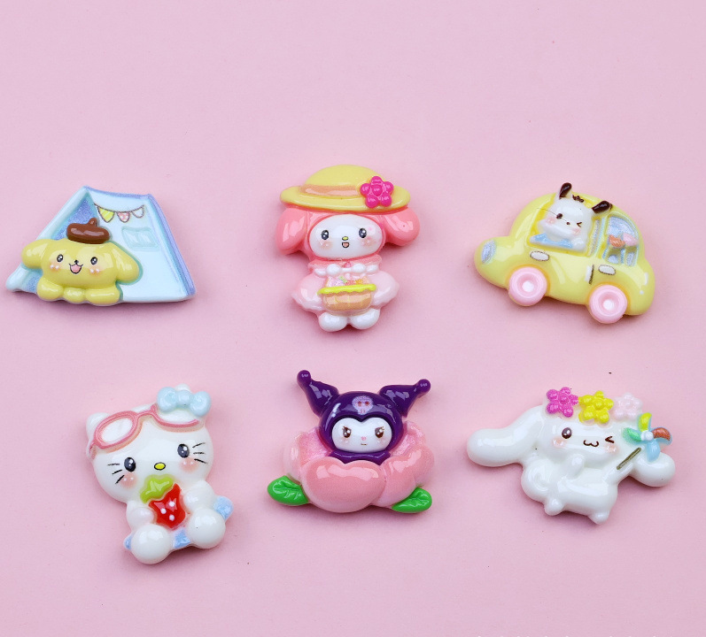 辛苦三丽鸥帐篷小狗树脂配件奶油胶手工发夹冰箱水杯贴钥匙扣材料