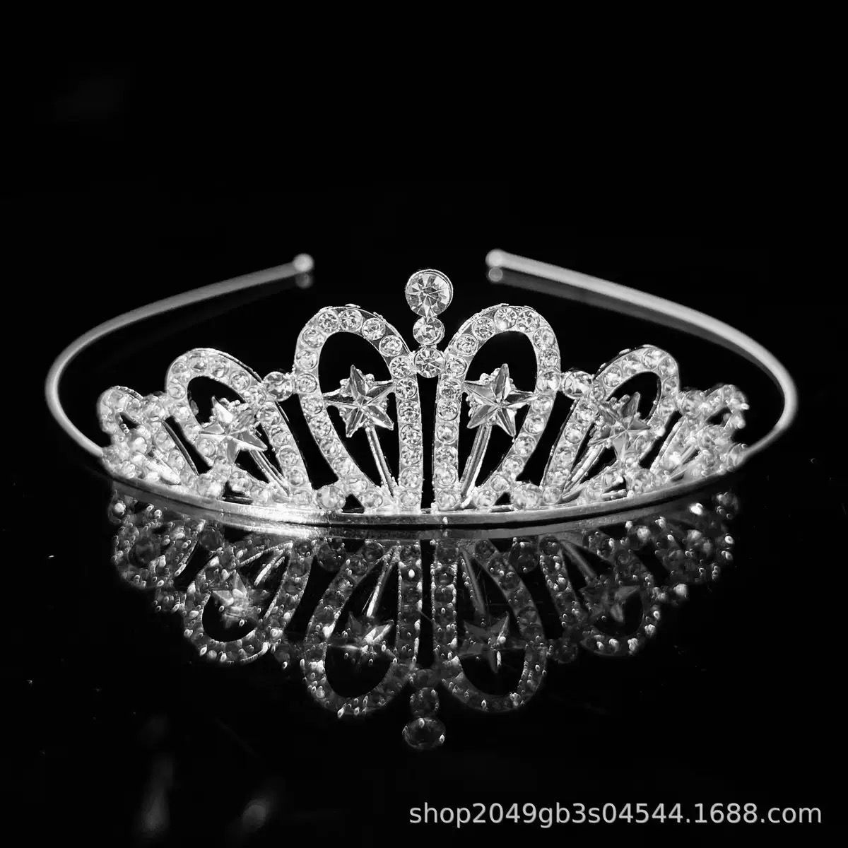Princesa de moda coreana simple corona de cumpleaños coronas de cabello bandas de alea diamante para niños coronas pequeñas
