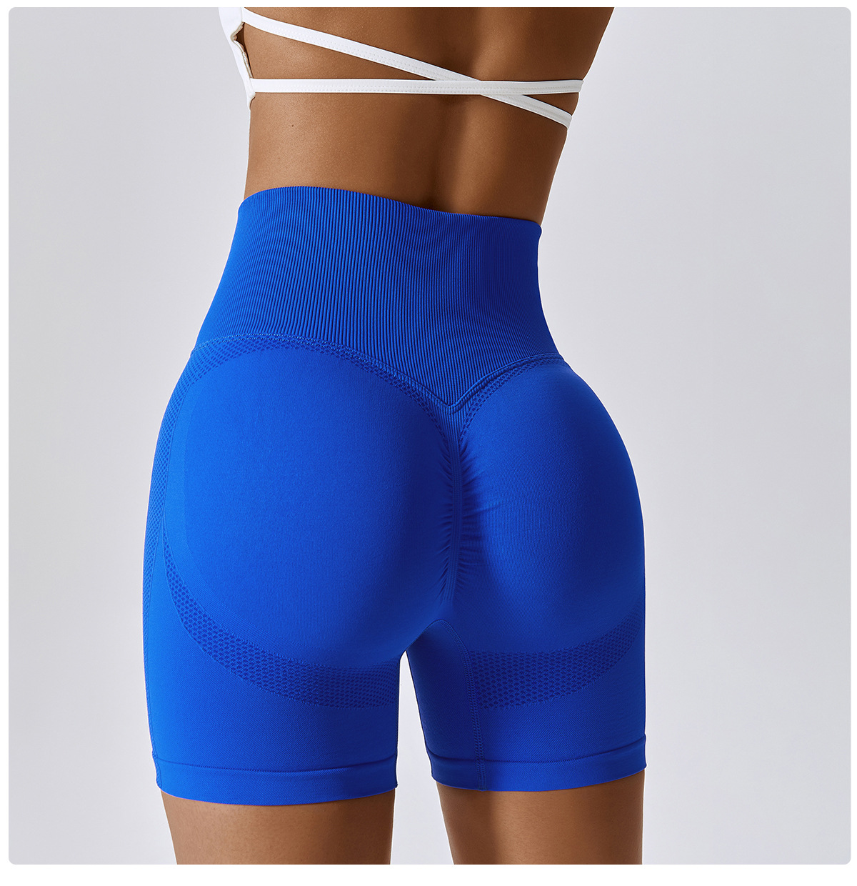 MRULIC yoga shorts for women Women's High Waist Peach Hip Fitness