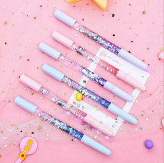 GIRLIE HEART Oil Flow Sand Pen, Pen Pen Popular Learning Office Stationery Water-based Signature Pen Creative Student Neutral Wholesale