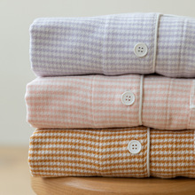 无印情侣睡衣女春秋季纯棉磨毛绒布秋冬加厚全棉长袖家居服男大码