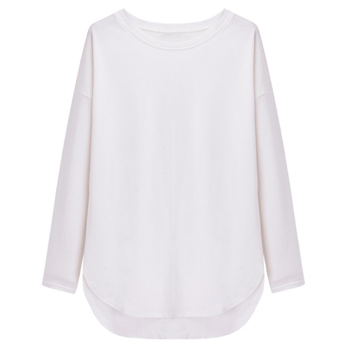 High-quality hip-hugging medium-length long-sleeve T-shirt base thick and thin best-selling item