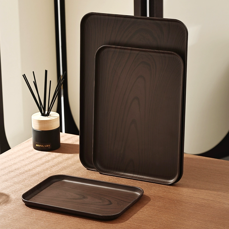 Поднос для хранения, пластиковая чашка для воды, коммерческая креативная чашка для чая, бытовой поднос для чашек, чайник с имитацией древесины, прямоугольный чайник