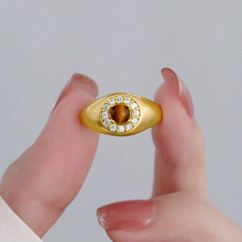 Retro matte ring, small elegant adjustable design, light-luxury style (color H236)