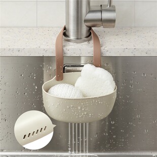 Cross-Border Sink Drain Basket Hanging Bag Dishwashing Sponge Faucet Storage Rack Kitchen Supplies Sink Without Drilling