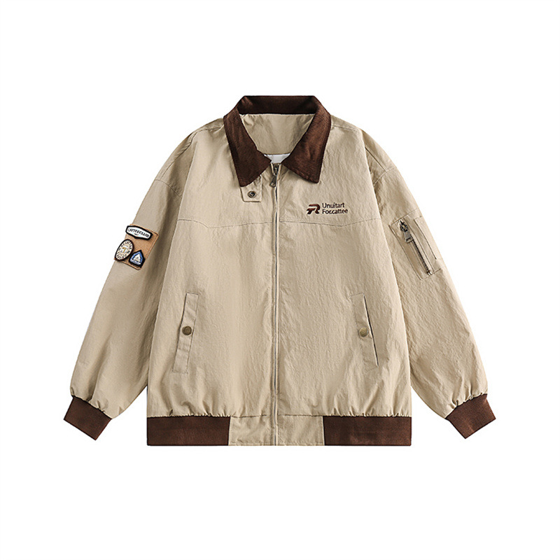Autumn classic solid color badge hip-hop style