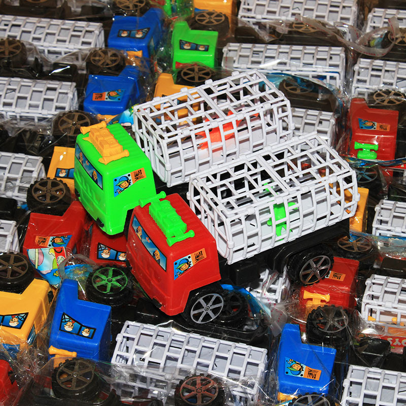 Children's toy car bag engineering car sliding cage car transport dinosaur car gift stall 2 yuan toy wholesale