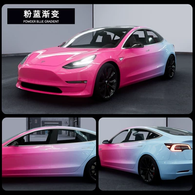 modification car film, Automotive Film - specifications-152x18m-pet-pink-blue-gradient