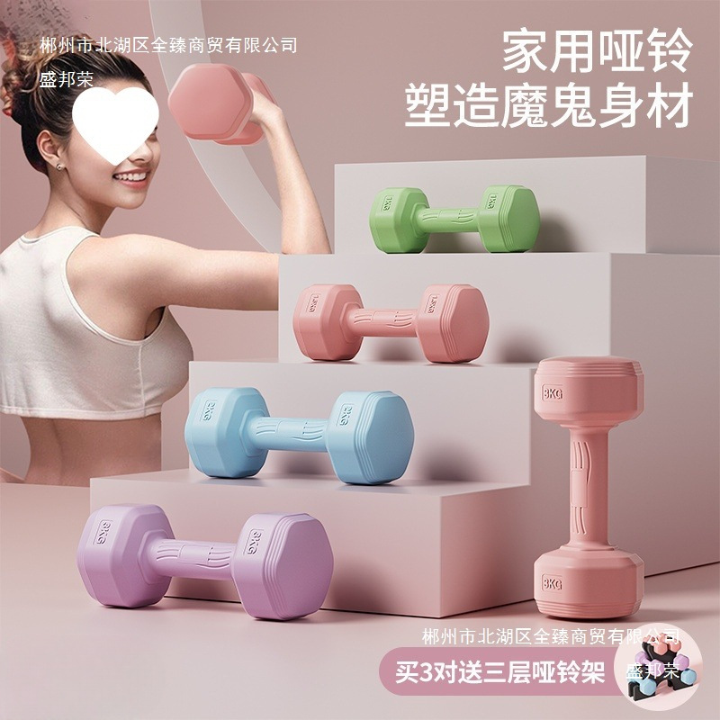 Dumbbell Women's Fitness Equipment Home Slim Belly Barbell Kettlebell Kidsren and Teenagers Female Small Dumbbells Pair China