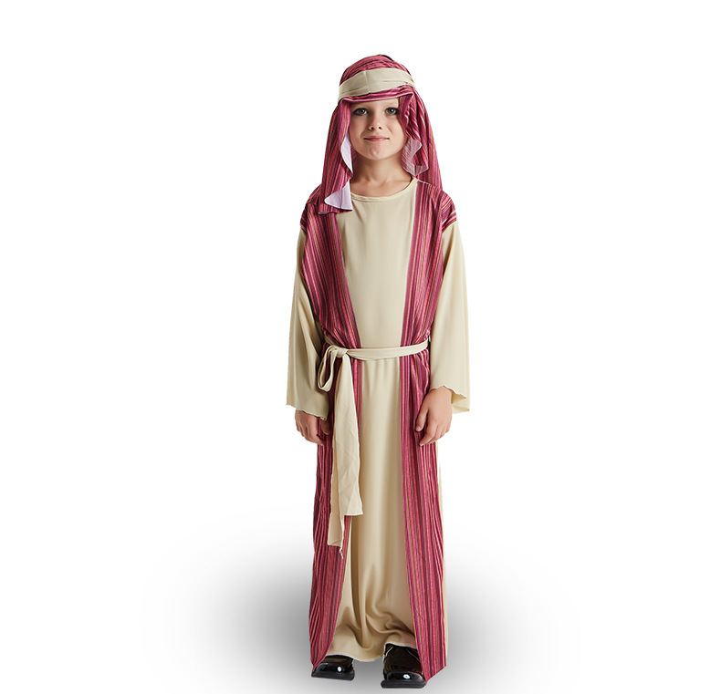 Halloween Cosplay Nahöstliches Jungen-Hirtenkostüm Arabisches Party-Bühnenauftritts-Outfit_voghion.com