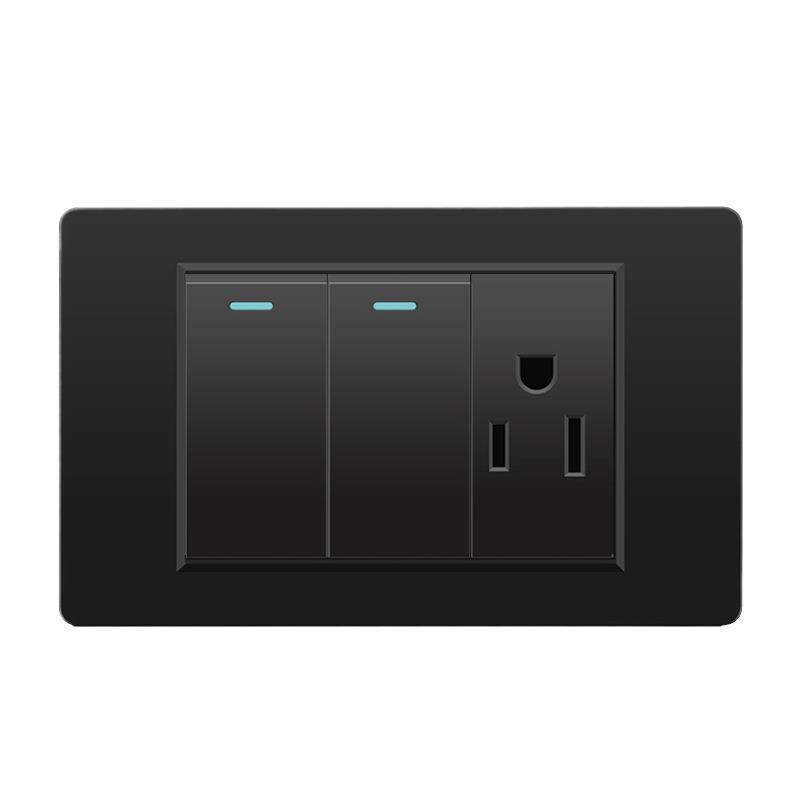 外国貿易スイッチソケット黒 PC パネル壁東南アジアタイ 6 穴台湾ソケット 20Wtype-c|undefined