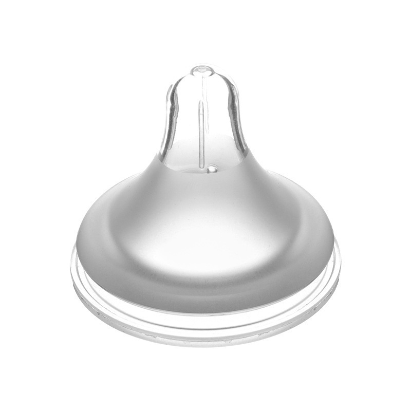 Chupete de silicona para bebé de fábrica, simula la leche materna, alimentación completa con silicona, diámetro ancho, universal, chupete suave esmerilado al por mayor