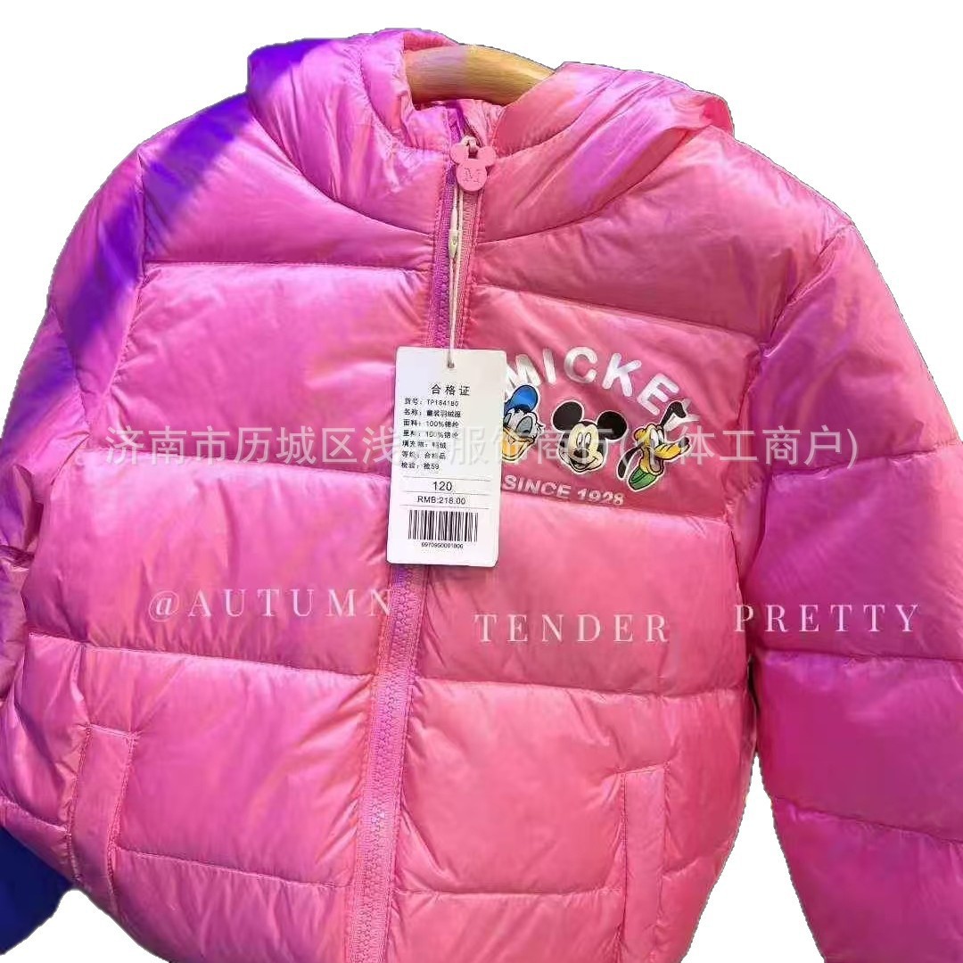 Comercio exterior transfronterizo niños abrigos de algodón de plumón otoño y invierno patrón de dibujos animados niños y niñas abrigos de algodón caliente bajo precio