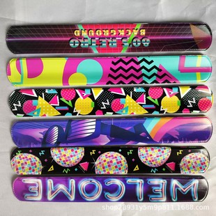 Amazon New 90 s Rock Music Retro Party Pop Ring Post-80s Music Wrist Band Bracelet