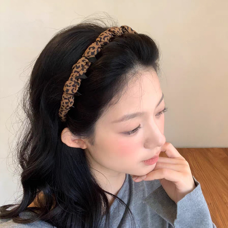 辣妹风豹纹布艺波浪带齿发箍女2025新款高颅顶头箍高级感时尚发饰|undefined