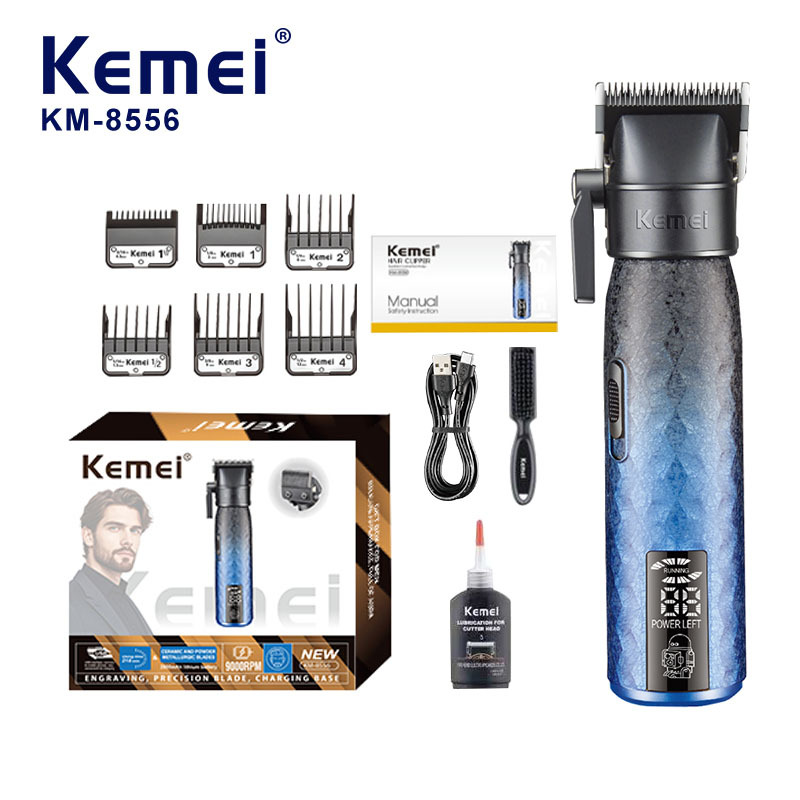 Kemei Kemei corte de pelo transfronterizo KM - 8556 salón de peluquería profesional tijeras de empuje eléctricas digitales hombres empujadores eléctricos al por mayor